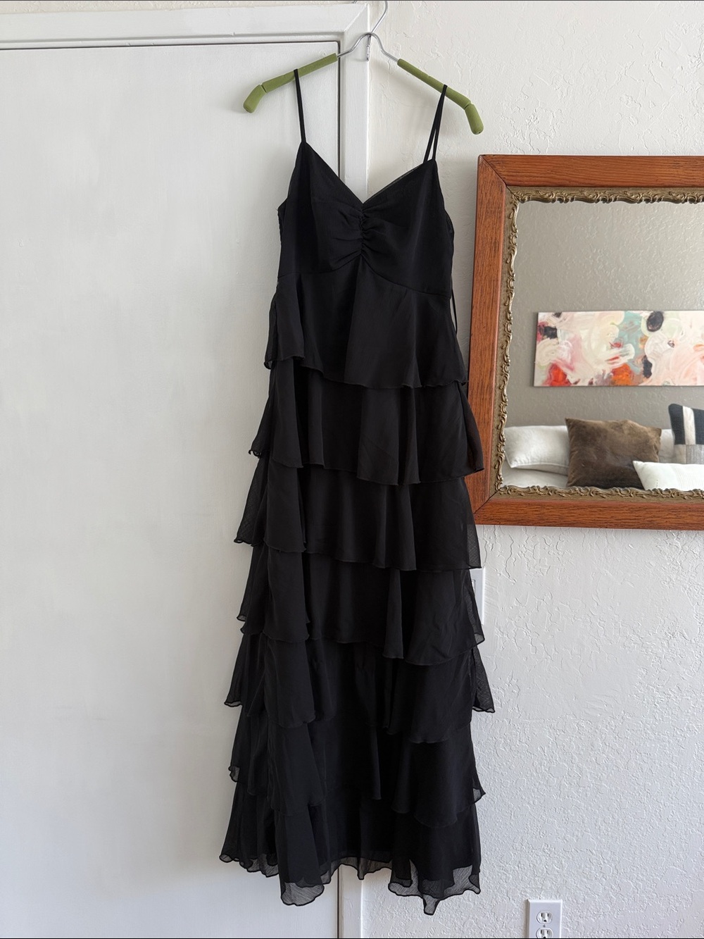 Black Tiered Ruffle Slip Dress - Baltic Born